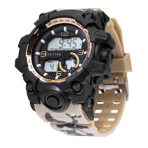 Activa Black and Tan Men's Digital Watch